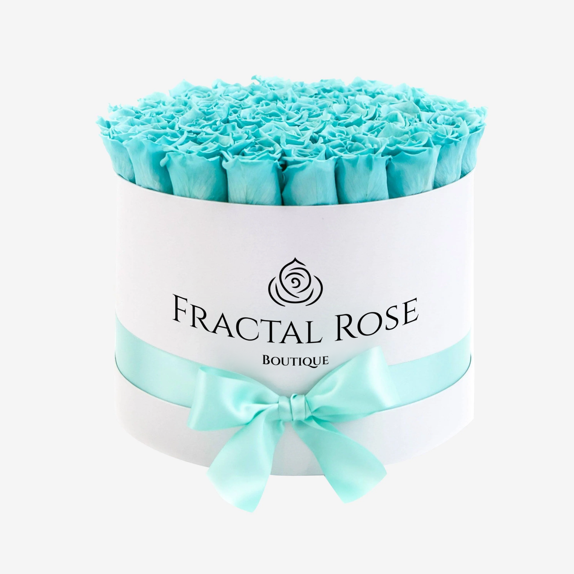 Grand Deluxe White Round Box - Luxury Preserved Red Roses - Exquisite Arrangement - Timeless Beauty - Elegant Gift - Fractal Rose Collection