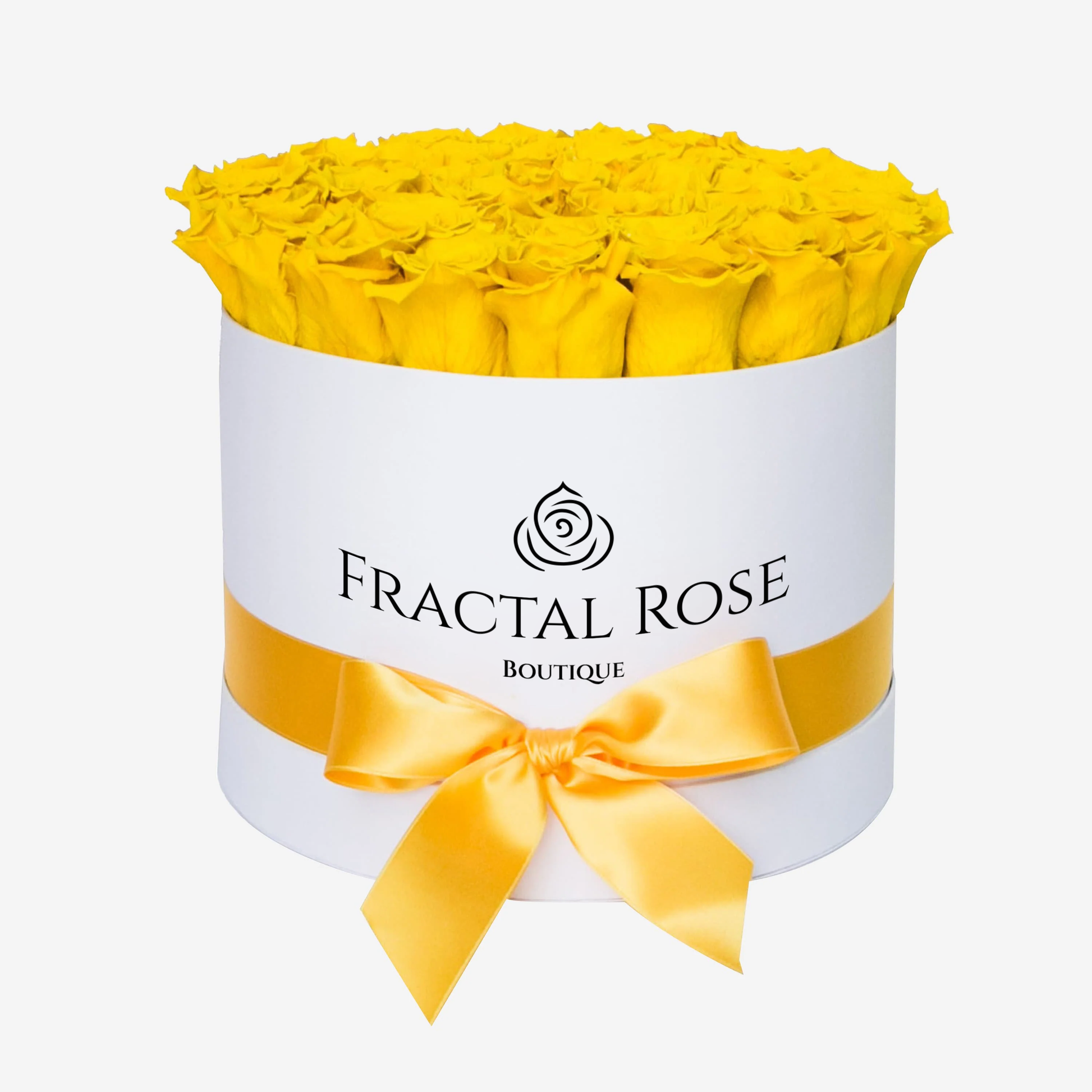 Grand Deluxe White Round Box - Luxury Preserved Red Roses - Exquisite Arrangement - Timeless Beauty - Elegant Gift - Fractal Rose Collection