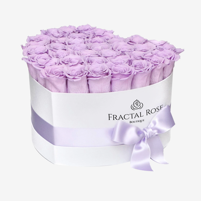 Grand Heart Box - Luxury Preserved Roses - Heart-shaped Arrangement - 22-26 Roses - Timeless Beauty - Romantic Gift - Fractal Rose Collection