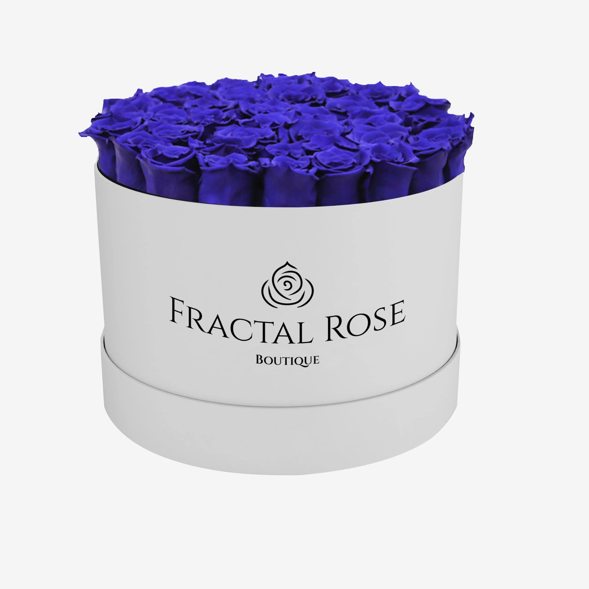 Grand Deluxe White Round Box - Luxury Preserved Red Roses - Exquisite Arrangement - Timeless Beauty - Elegant Gift - Fractal Rose Collection