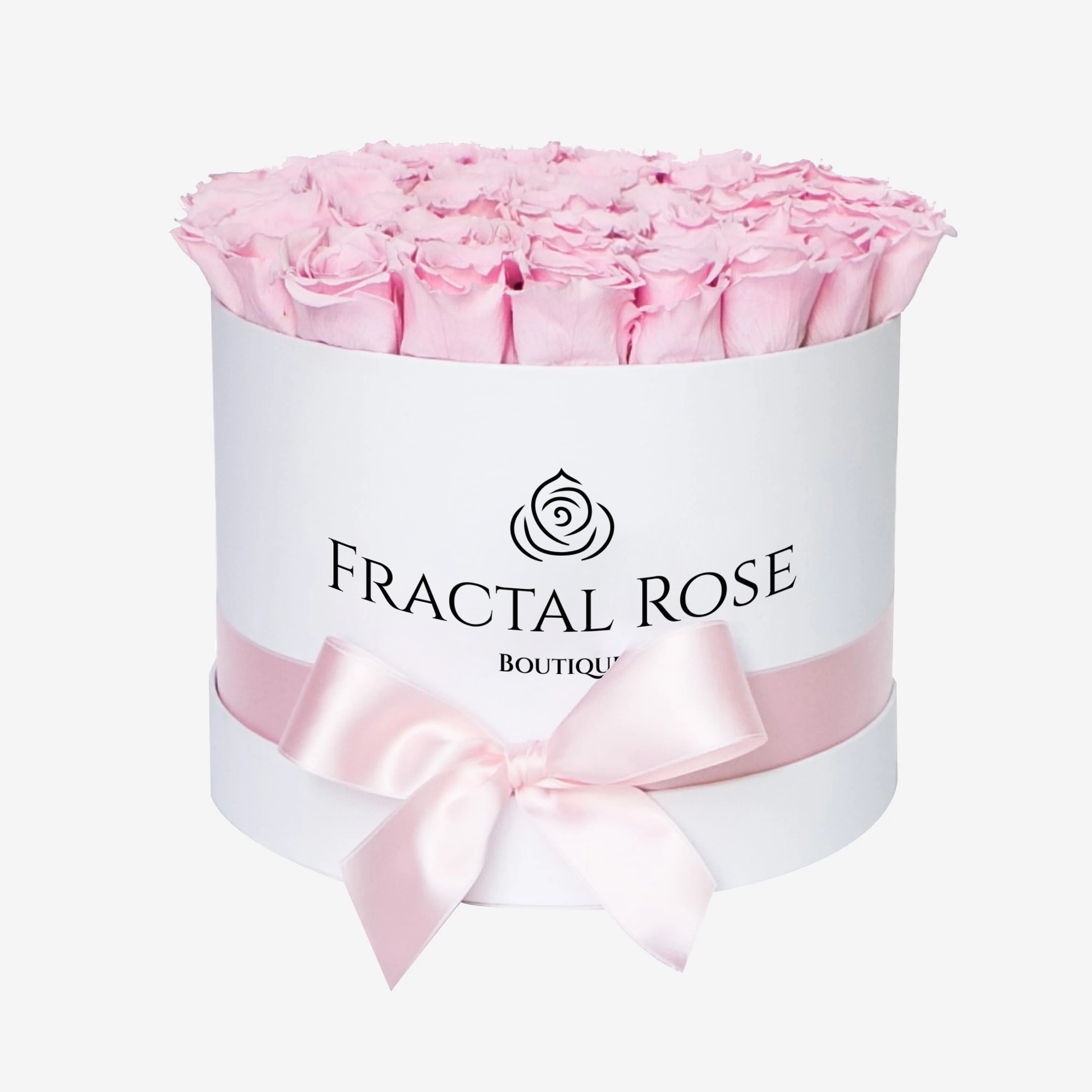 Grand Deluxe White Round Box - Luxury Preserved Red Roses - Exquisite Arrangement - Timeless Beauty - Elegant Gift - Fractal Rose Collection