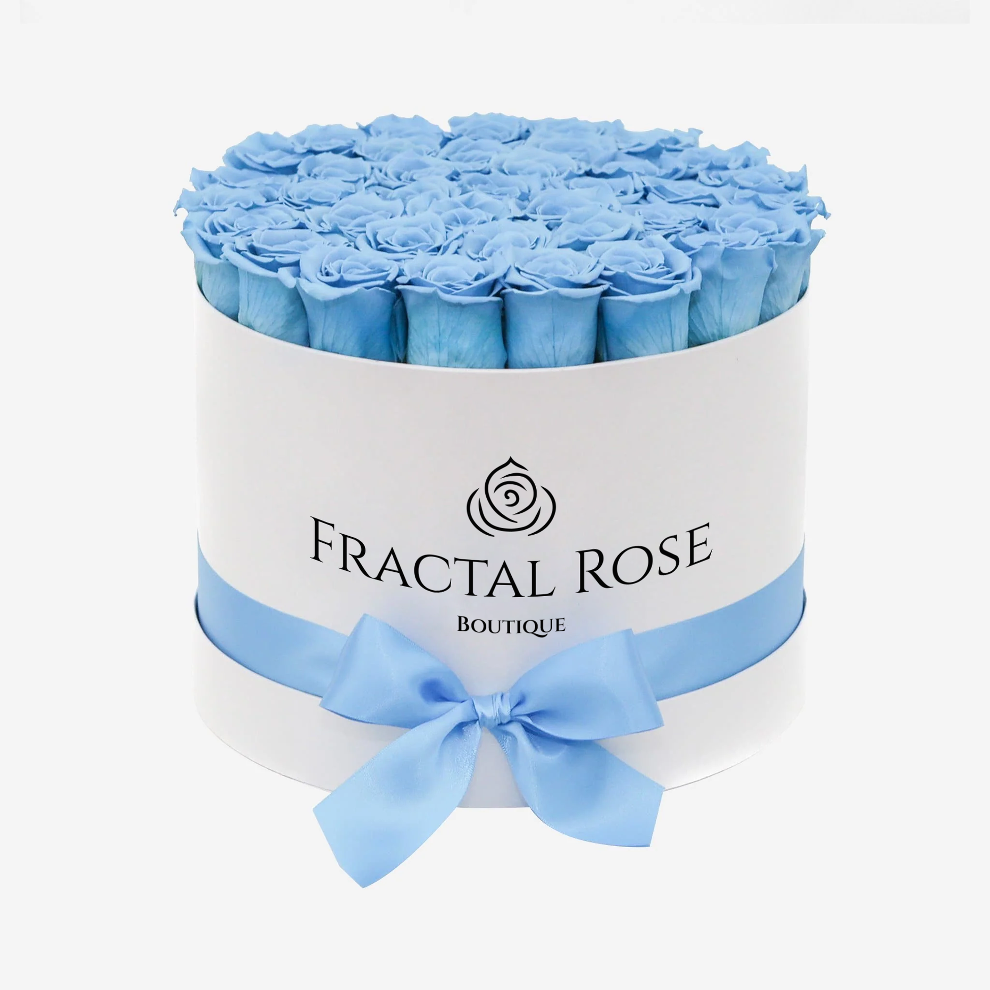 Grand Deluxe White Round Box - Luxury Preserved Red Roses - Exquisite Arrangement - Timeless Beauty - Elegant Gift - Fractal Rose Collection