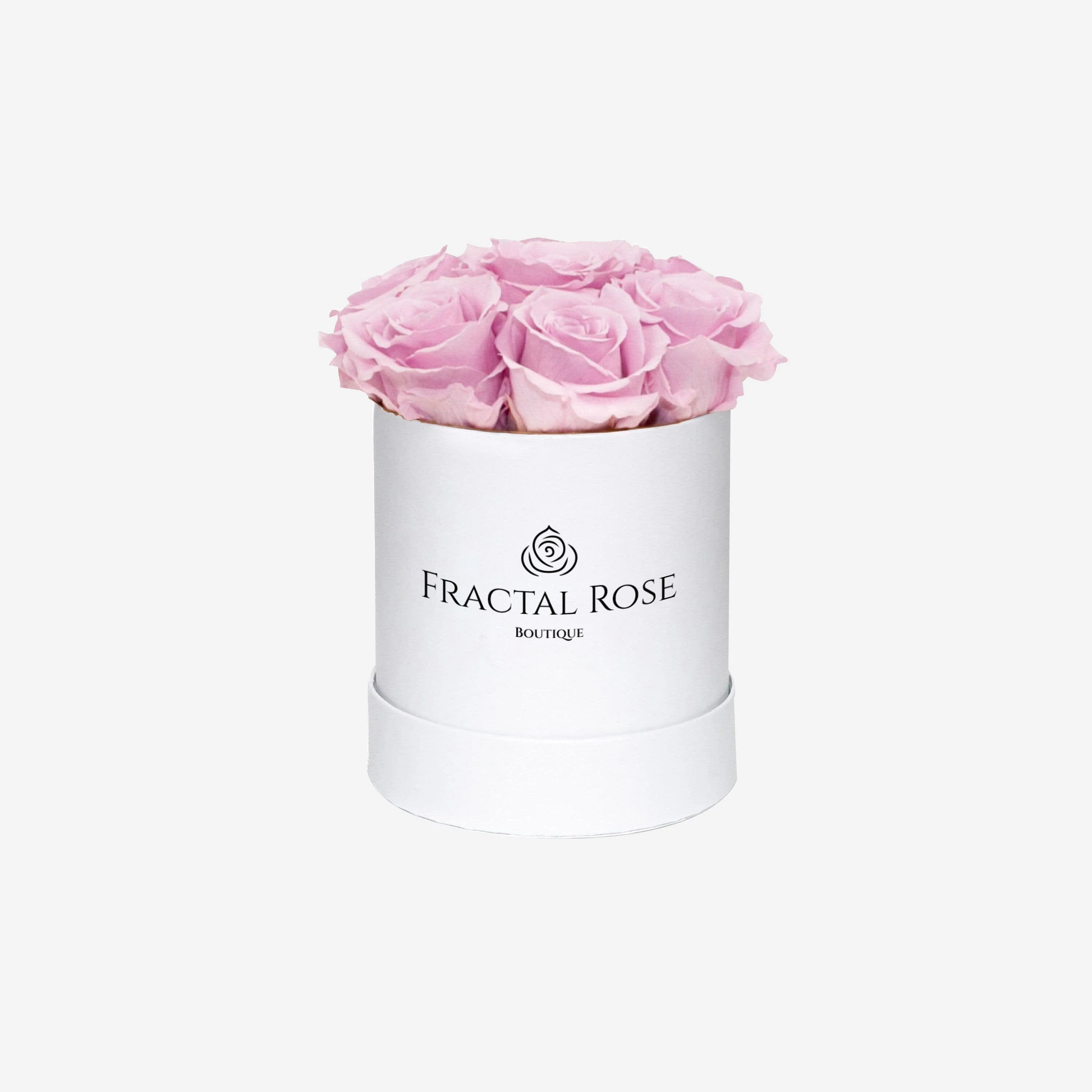 Fractal Rose Mini Deluxe Round Box - Luxury Preserved Roses - Black Box - 7 Eternal Roses - Elegance and Sophistication - Perfect Gift - Fractal Rose Collection