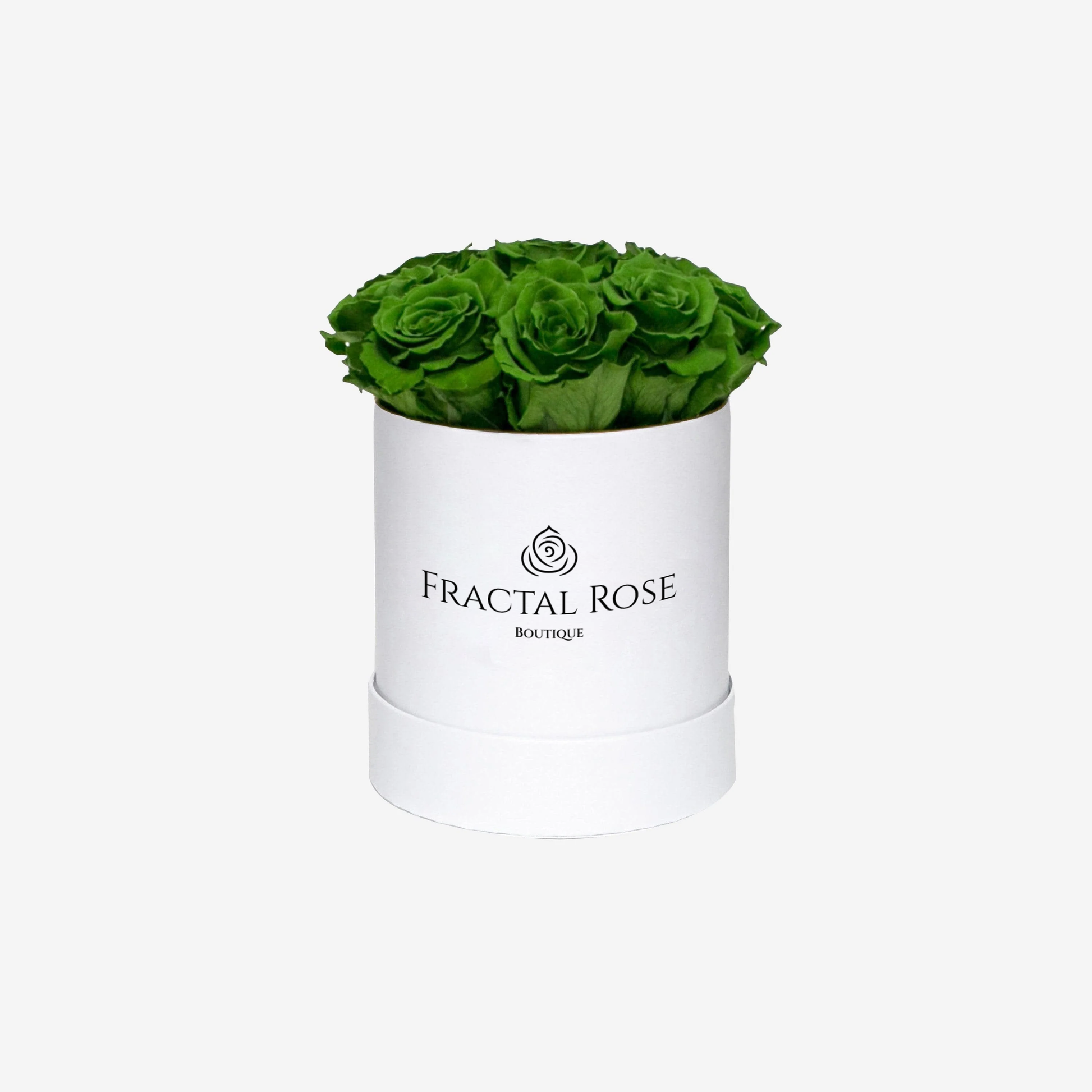 Fractal Rose Mini Deluxe Round Box - Luxury Preserved Roses - Black Box - 7 Eternal Roses - Elegance and Sophistication - Perfect Gift - Fractal Rose Collection