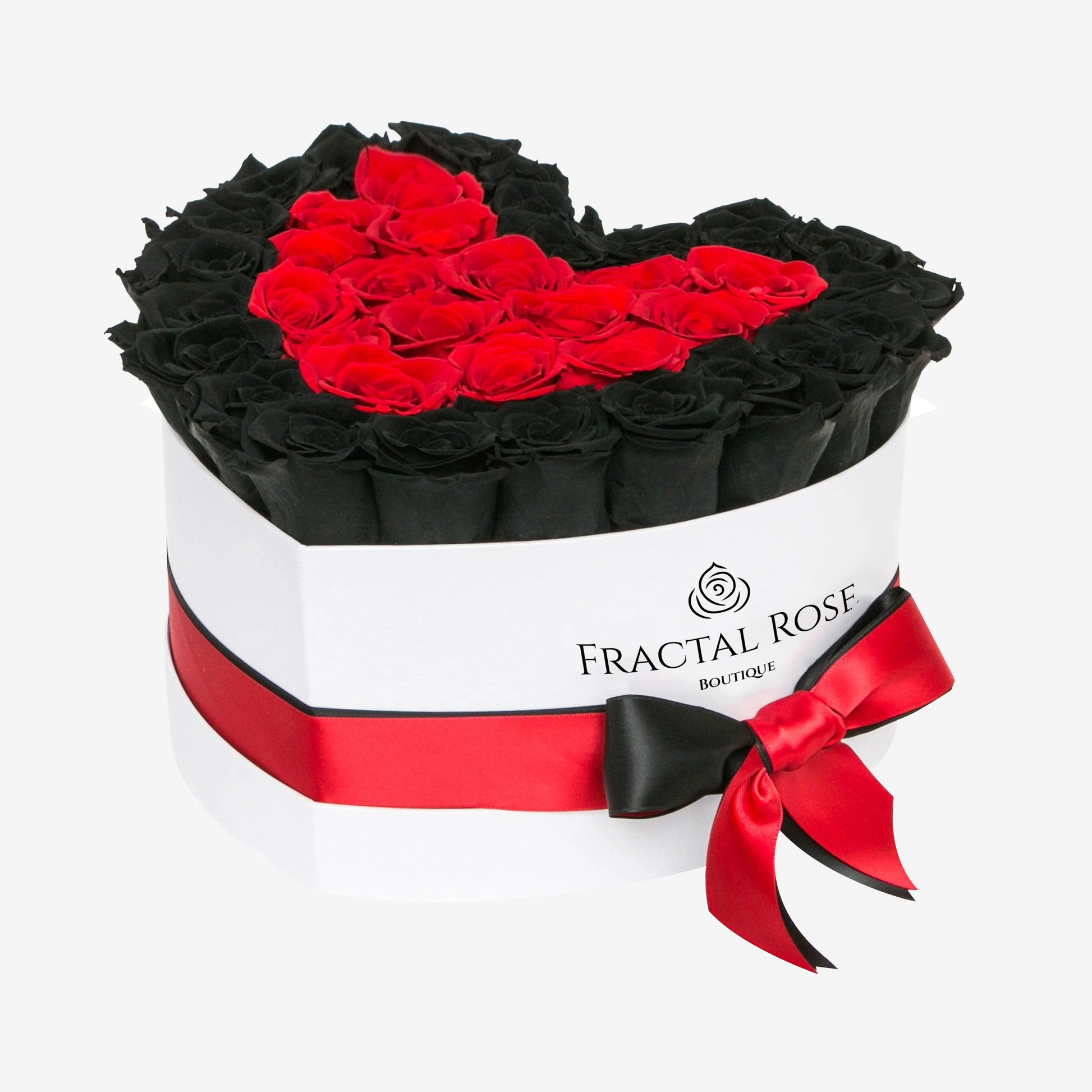 Grand Heart Box - Luxury Preserved Roses - Heart-shaped Arrangement - 22-26 Roses - Timeless Beauty - Romantic Gift - Fractal Rose Collection