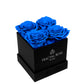 Mini Fractal Box - Modern Square Box - 4 Preserved Roses - Elegance and Charm - Captivating Floral Arrangement - Fractal Rose Collection