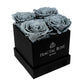 Mini Fractal Box - Modern Square Box - 4 Preserved Roses - Elegance and Charm - Captivating Floral Arrangement - Fractal Rose Collection